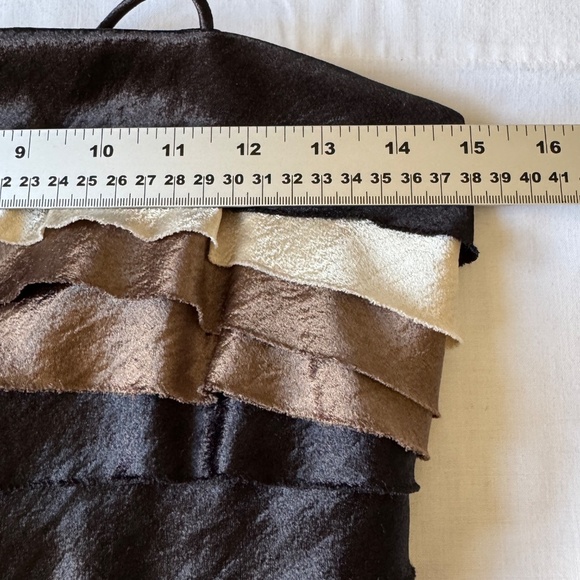 Collection Dressbarn Sleeveless Knee Length Dress 4 Metallic Pleated Grad Prom - Picture 11 of 16